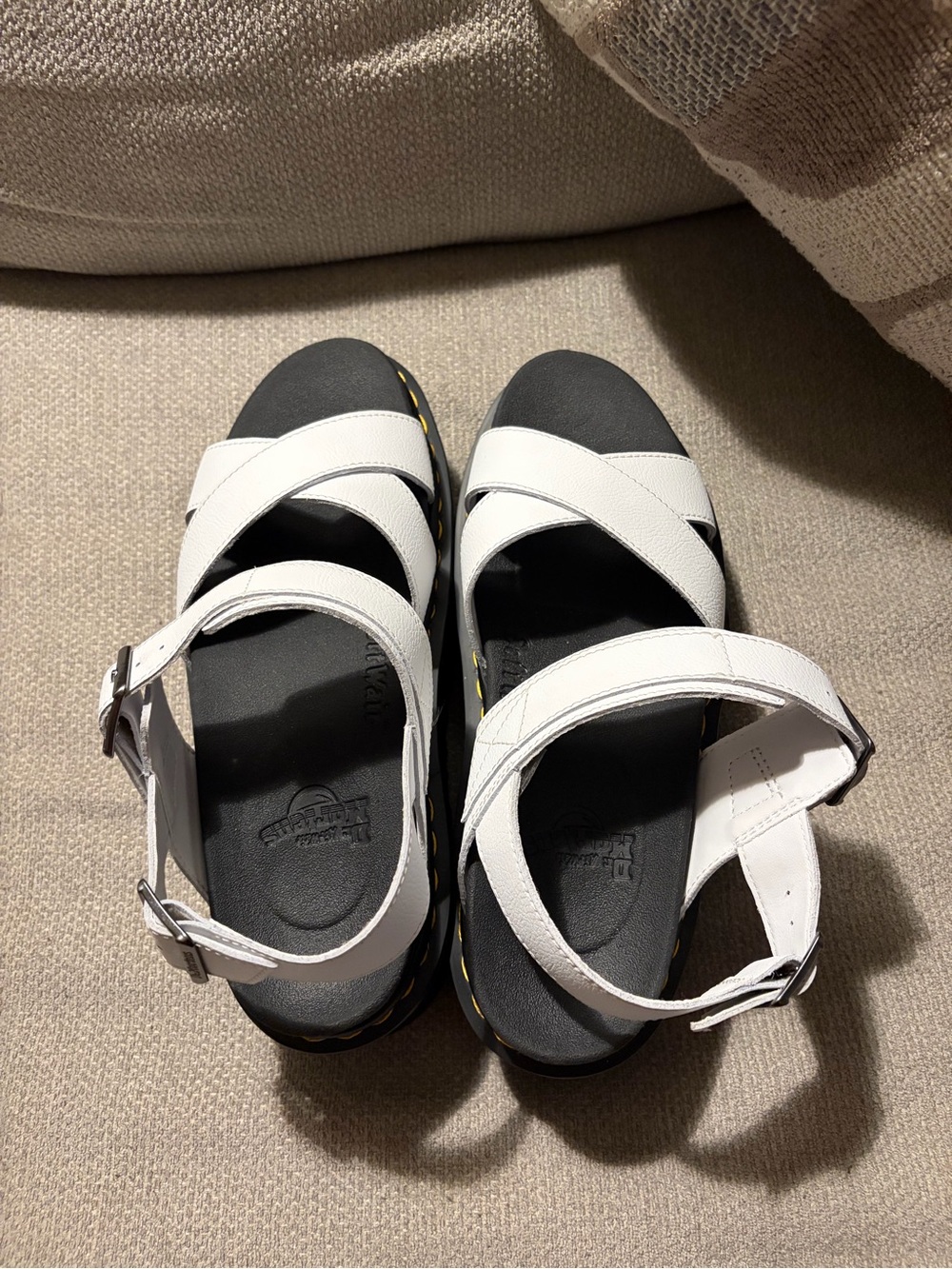 DR MARTENS VOSS II ATHENA LEATHER STRAP PLATFORM SANDALS